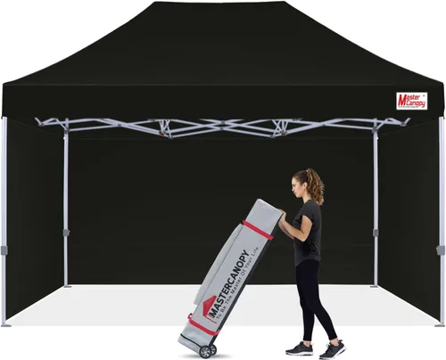Miniatura 15 de MASTERCANOPY Carpa Plegable Resistente con Paredes Laterales (10x15, Blanco)