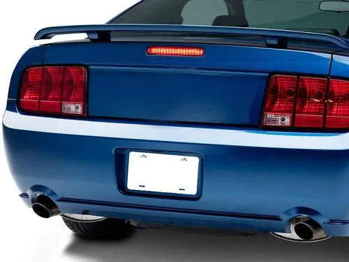 Miniatura 9 de iJDMTOY Reflector cromado de lente roja, luz de freno LED completa compatible con Ford Mustang 2005-2009, alimentado por 16 emisores LED rojos súper