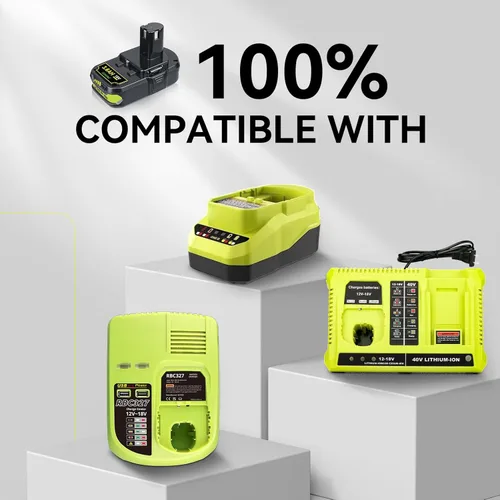 Miniatura 6 de P102 - Paquete de 2 baterías de repuesto de iones de litio de 18 V de 3.6 Ah para batería Ryobi de 18 V P102 P103 P104 P105 P107 P108 P190