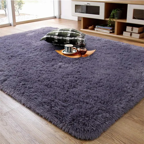 Miniatura 47 de Ompaa Alfombra esponjosa, alfombra mullida súper suave para dormitorio, sala de estar, alfombra grande de felpa de 6 x 9 pies, alfombra de pelo