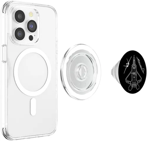 Miniatura 4 de F22 Eagle Fighter Airplane Jet Plane Aircraft Sl Military PopSockets MagSafe PopGrip para iPhone