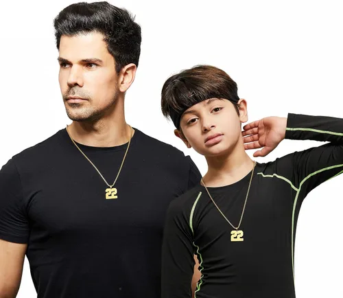 Miniatura 4 de SKQIR Number Necklace for Men Black Baseball Jersey Number Pendant for Boys Athletes Number Chain Pandent for Boys Sport Stainless Steel necklace