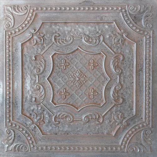 Miniatura 7 de from Plain to Beautiful in Hours DCT04 Elizabelthan Shield - Azulejo de techo de PVC de 2 x 2 pies (cubiertas / 200 pies cuadrados), gris pardo