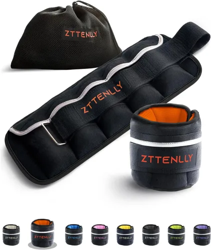 Miniatura 16 de Pesas ajustables para tobillo de 1-5/10/15/20 libras, par con bolsa de transporte, telas transpirables, ribete reflectante, entrenamiento de fuerza