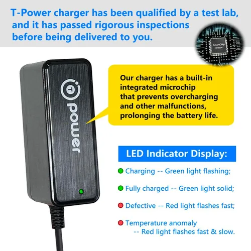 Miniatura 2 de T POWER Cargador de 18 V para imagen más nítida 2437599 1011666 1013002 1012667 1013983 1013985 y HoMedics Modelo HHP-810HJ HHP810HJ Powerboost