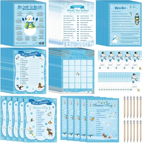 Miniatura 9 de Harloon Juego de 172 piezas de juegos de Acción de Gracias con lápices para familia y adultos, pavo, otoño, calabaza, búsqueda de palabras, juego