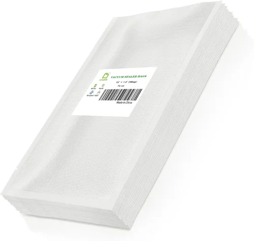 Miniatura 11 de CANLENPK - Bolsas de sellado al vacío de 6 x 8 pulgadas, parte trasera negra y parte delantera transparente, bolsa de almacenamiento de alimentos