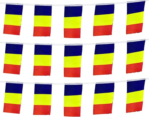 Miniatura 28 de ZXvZYT Cadena de bandera mexicana de México, pequeñas banderas de banderín de México, para gran apertura, eventos deportivos nacionales