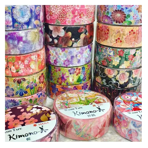 Miniatura 8 de Kamiiso Cinta Washi Wagashi de postre japonés, 0.591 in, kimono para álbumes de recortes, álbum de fotos DIY