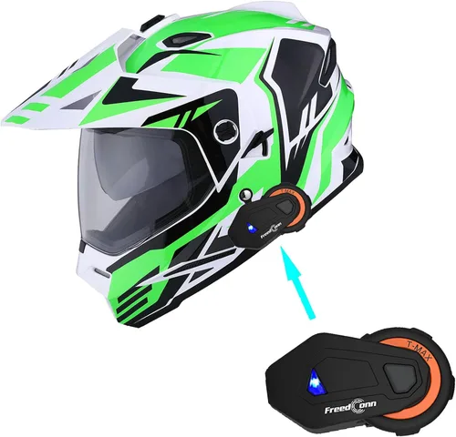Miniatura 15 de 1Storm Dual Sport Motocross Off Road Casco de cara completa con visera doble: HF802