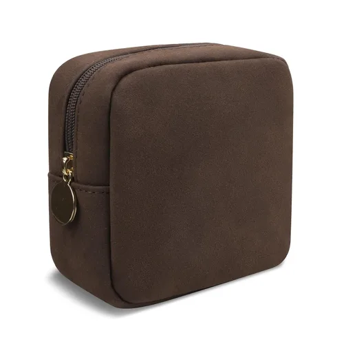 Miniatura 64 de Estuche pequeño para lápices y maquillaje para bolso, lindo estuche de lápices, bolsa de pinceles de maquillaje de nylon con cremallera, estuche