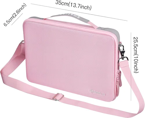 Miniatura 5 de Smatree Estuche de transporte de carcasa dura compatible con MacBook Pro M5 de 14.2 pulgadas 2025/2024/2023 A2918, MacBook Air M4 de 13 pulgadas Rosa