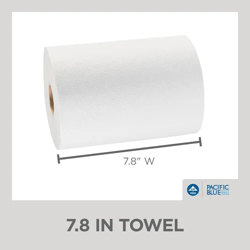 Miniatura 4 de Rollos de papel toalla Georgia-Pacific Blue Basic de PRO, color blanco, 28706, 350 pies por rollo, 12 rollos por caja