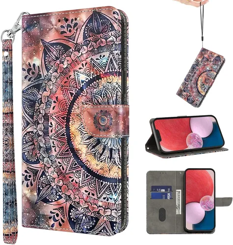 Miniatura 29 de Funda para Samsung Galaxy S22, cartera Flip Folio lindo 3D pintado de dibujos animados PU Funda de cuero PU para niñas mujeres ranuras para tarjetas