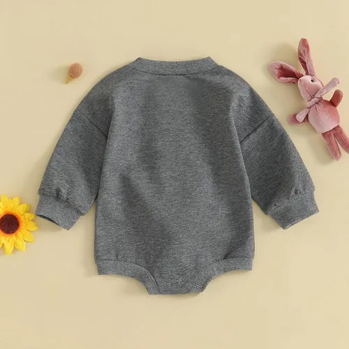 Miniatura 9 de FYBITBO Sudadera de cuello redondo para bebé niña y niño, mameluco de burbujas, camisa de manga larga, traje de San Valentín, ropa de otoño