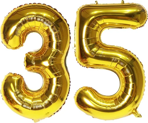 Miniatura 17 de Globos digitales dorados de 40 pulgadas, con número 10, globos de helio para decoraciones de fiesta de cumpleaños y suministros para decoración