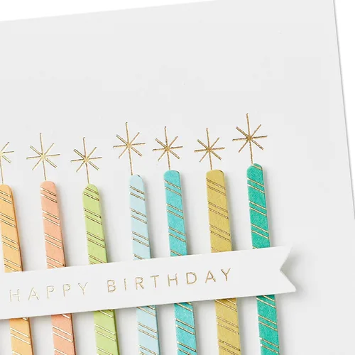 Miniatura 4 de Hallmark - Tarjeta de cumpleaños premium de la línea Signature (velas, alguien que brilla) para compañero de trabajo, amigo, hermano