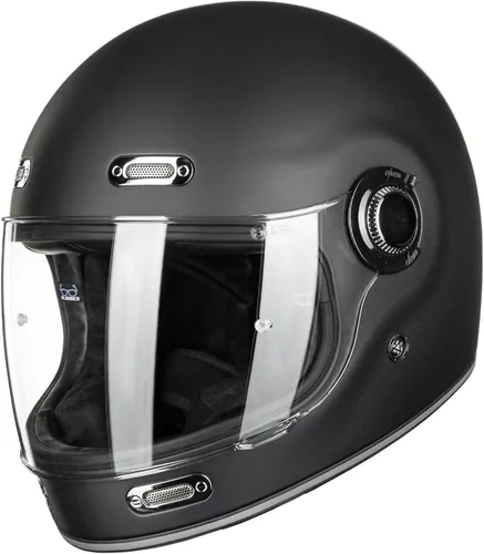 Miniatura 6 de ILM - Casco integral de cara completa para motocicleta retro para adultos con visera, cascos vintage para cruceros, scooters, motonetas, compatible