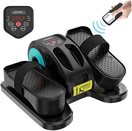 ESL - Elíptica para debajo del escritorio, ejercitador de piernas portátil con correa de pedal para personas mayores, elíptica sentada compacta con