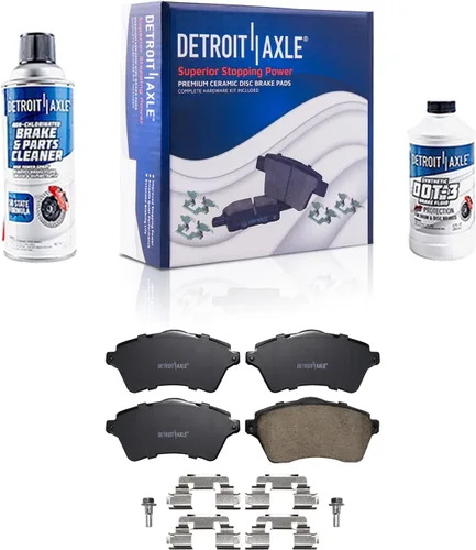 Miniatura 9 de Detroit Axle - Pastillas de Freno Delantero para Mercedes- Benz C230 C250 C300 SLK250, Pastillas de Freno Cerámica w/Reemplazo de Hardware