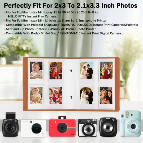 Miniatura 4 de Álbum de fotos de 320 bolsillos para fotos Polaroid de 2 x 3 pulgadas, álbum de fotos con capacidad para 320 fotos para Fujifilm Instax Mini 12 11 9