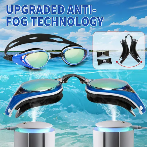 Miniatura 3 de iGym Gafas de natación de corta vista, gafas de natación ópticas para miope, antivaho con protección UV, hebilla ajustable para mujeres y hombres