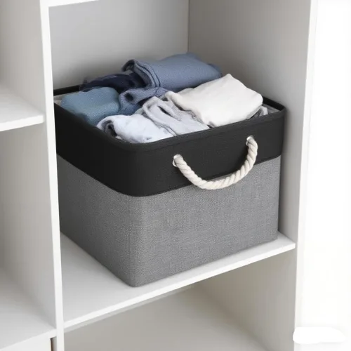 Miniatura 3 de Fabric Storage Cubes, 11 inch cube storage bin with Handles, 11x11cube storage organizer bins, Collapsible Storage Bins for Shelves and Home, Cubby