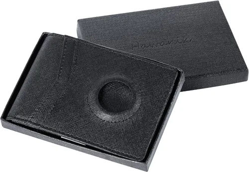 Miniatura 4 de Hawanik Billetera plegable delgada para hombre con soporte de estuche integrado para AirTag