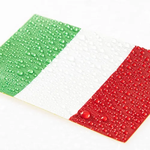 Miniatura 2 de CANTENDO 5 calcomanías adhesivas de la bandera de Italia, banderas italianas, calcomanías reflectantes de vinilo para automóvil, calcomanías