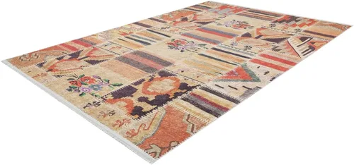 Miniatura 3 de Bielsko - Alfombra de algodón y poliéster, lavable a máquina, antideslizante, sala de estar, dormitorio, guardería, pasillo, alfombra