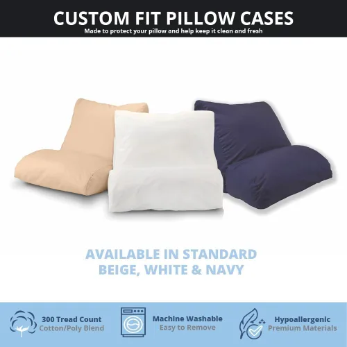 Miniatura 3 de Contour Protector de funda de almohada, color beige estándar (20 pulgadas de ancho) (paquete de 2)