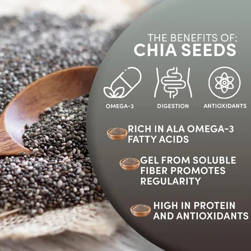Miniatura 4 de Worldwide Botanicals Semillas de chía orgánicas molidas, 1 libra, excelente fuente de fibra, proteínas y ácidos grasos omega-3, sin gluten, veganas