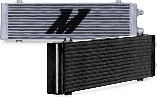 Miniatura 4 de Mishimoto Intercambiador de calor universal de doble paso, barra y placa de aceite, pequeño, negro