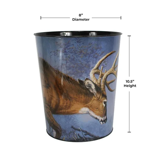 Miniatura 7 de Rivers Edge Products Cesta de Basura de Metal de 10 Pulgadas - Pequeño Bote de Basura de Hojalata Novedoso - Cubo de Basura Rústico para Oficina