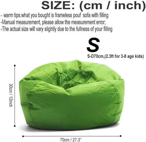 Miniatura 2 de SXBCyan Funda flotante para puf para piscina, puf para niños, sin relleno, impermeable, para exteriores, Oxford, puff salón, otomano, sofá cama Verde