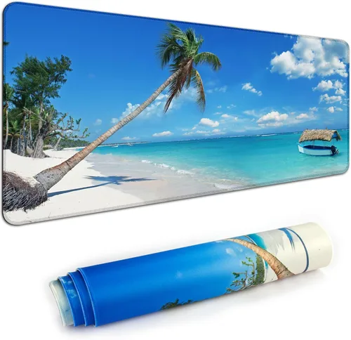 Miniatura 18 de Alfombrilla de Escritorio, Alfombrilla Grande para Ratón 35''×15.6'' XXL Extendida para Gaming con Base Antideslizante Bordes Cosidos Alfombrilla