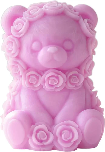 Miniatura 7 de Suture Bear Doll Bear Candle Animal Resina Casting Making Moldes Molde de silicona para velas Decoración del hogar Fabricación de velas Molde