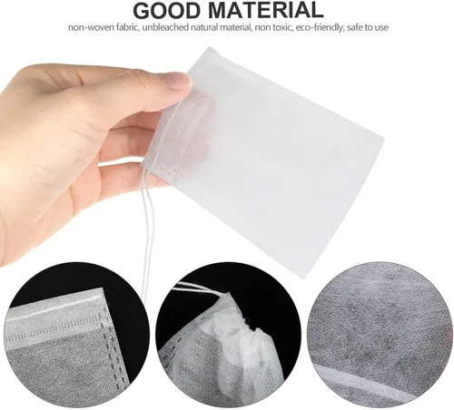 Miniatura 3 de YGDZ Bolsas de filtro de té para té suelto, 200 bolsas de té desechables vacías de hojas sueltas (2.76 x 3.54 pulgadas, 3.15 x 3.94 pulgadas)
