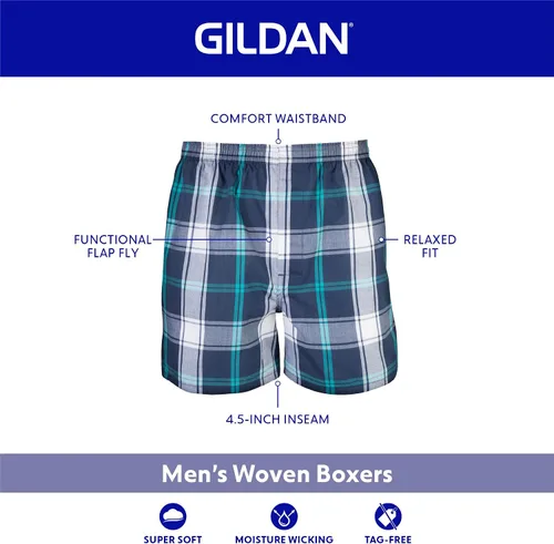 Miniatura 2 de Gildan Boxers de ropa interior para hombre, paquete múltiple