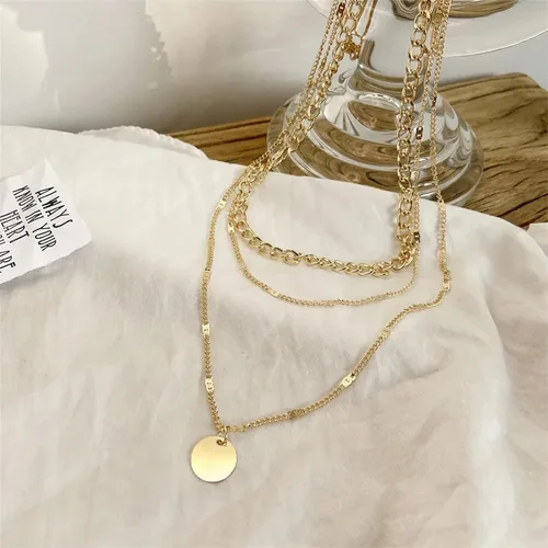 Miniatura 39 de Long tiantian Collares en capas para mujer, joyería occidental para mujer, collar de moneda apilable, collar de país, moderno, bohemio, verano