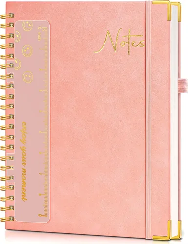 Miniatura 13 de Cuaderno en espiral de tapa dura de 8.5 x 11 pulgadas, cuadernos A4 grandes y bonitos para mujeres y hombres, cuaderno rayado a rayas