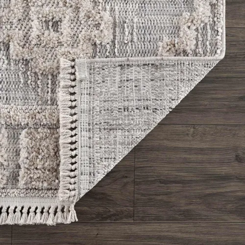 Miniatura 5 de Hauteloom Aria - Alfombra para sala de estar y dormitorio, con borde geométrico de medallón de diamante, envejecida, bohemio, transicional, tribal