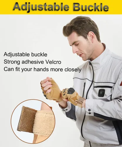 Miniatura 6 de Guantes de exterior sin dedos para hombre, guantes de conducción, senderismo, ciclismo y motocicleta