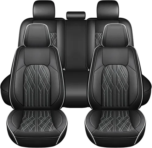 Miniatura 24 de Huidasource Fundas de cuero para asiento trasero, impermeables, para asiento trasero dividido, protector de cojín de asiento de vehículo, ajuste