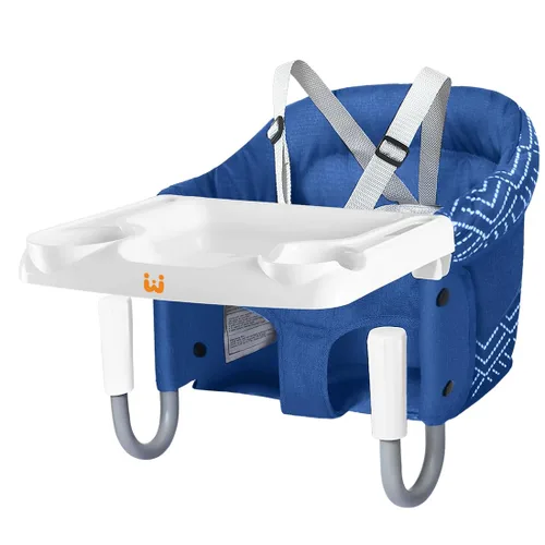 Miniatura 8 de MTWML Silla alta de gancho con bandeja, silla alta portátil para bebé que se fija a la mesa, silla alta de mesa rápida con clip para bebés y niños