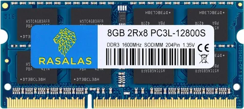 Miniatura 19 de 8GB 1Rx8 PC3L-12800S DDR3L 1600MHz DDR3 RAM SODIMM 1.35V CL11 204-Pin PC3-12800 RAM de actualización de memoria para portátil.