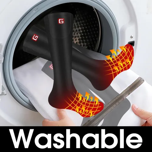 Miniatura 5 de Autocastle Calcetines calefactados para hombres y mujeres, calcetines calefactados recargables para pies fríos, calcetines de calentamiento