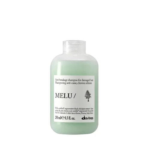 Davines MELU/Shampoo, Anti-Breakage Fortifying Cleanser for Long or Damaged Hair - Strengthens Strands & Adds Shine with Black Chickpea - Prevents