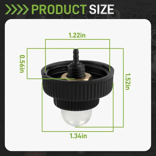 Miniatura 2 de A01372A Tapa de combustible con imprimación incorporada para motosierras Homelite XL XL-2 Super 2 VI 180 190 192 200 LX30 240 UP05955