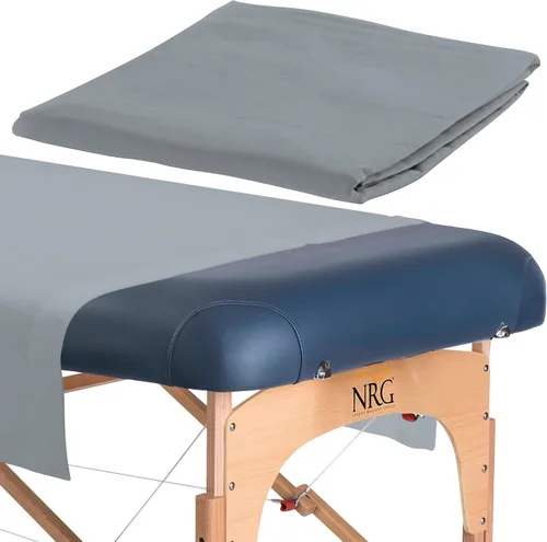 NRG - Sábanas planas de masaje de franela de lujo – Ropa de cama de masaje 100% franela de algodón – 160 GSM, 200 hilos – Algodón suave de doble